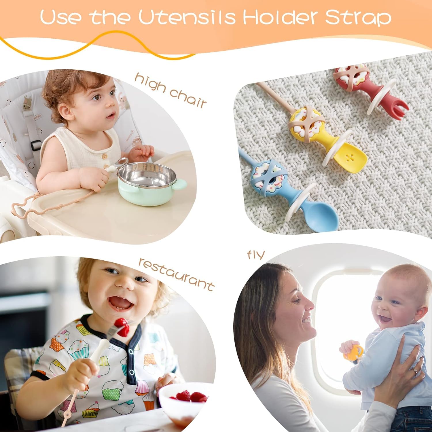 GAWAVAWA spoon featuring anti-choking safety baffle for controlled mouth depth.