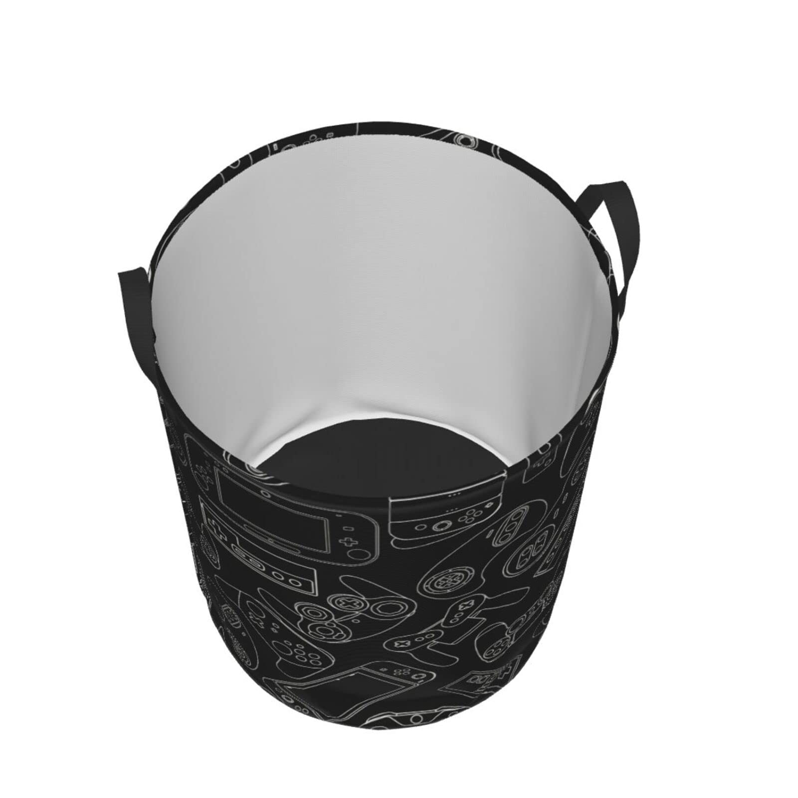 Gbuzozie 38L round laundry hamper side view highlighting wide opening for easy loading