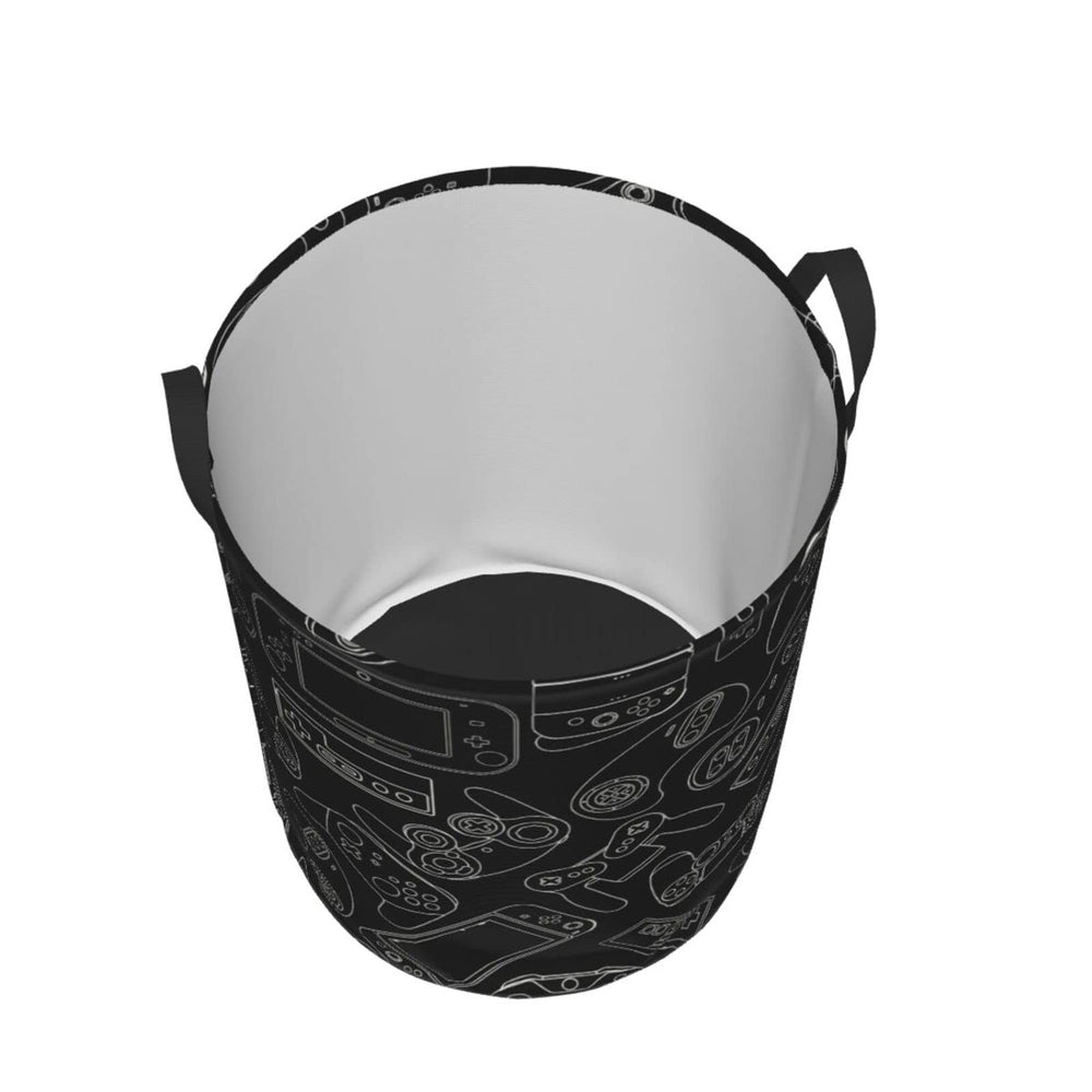 Gbuzozie 38L round laundry hamper side view highlighting wide opening for easy loading