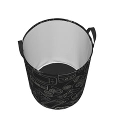 Gbuzozie 38L round laundry hamper side view highlighting wide opening for easy loading
