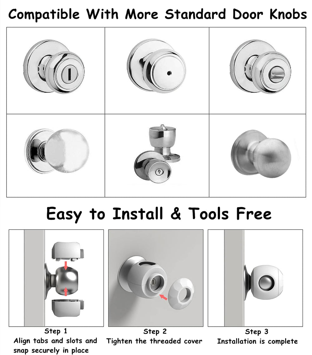 GCRQ door knob covers safe for kitchens, bathrooms, and garages.