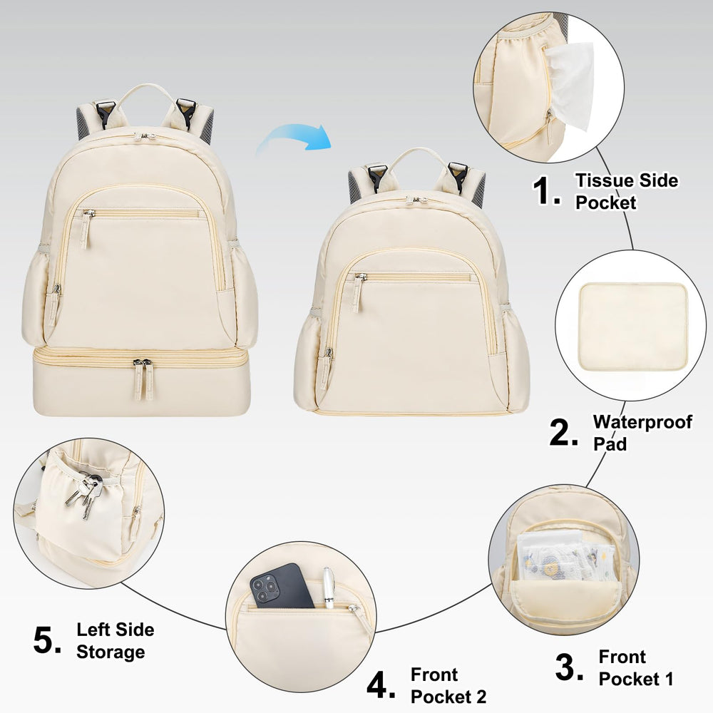 GDNasist backpack on work and travel blends function with style for busy families.