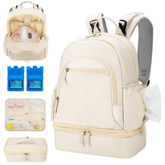 GDNasist breast pump backpack front view showcases a sleek, travel-ready design for busy parents on the go.