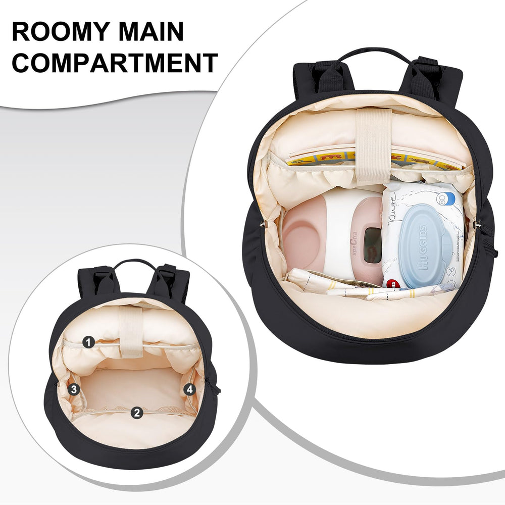GDNasist backpack interior shows removable cooler for cold bottle storage on the go.