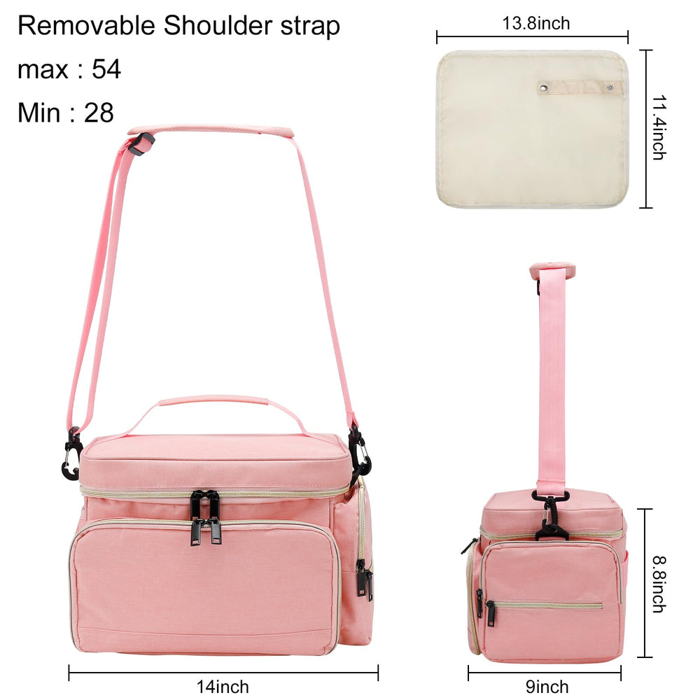 GDNasist breast pump bag detachable shoulder strap enables crossbody carry on the go