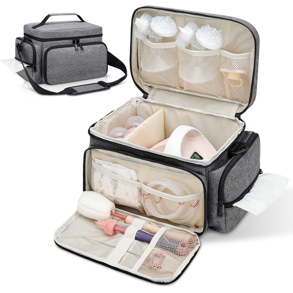 GDNasist breast pump bag nylon material protects pump and simplifies cleaning