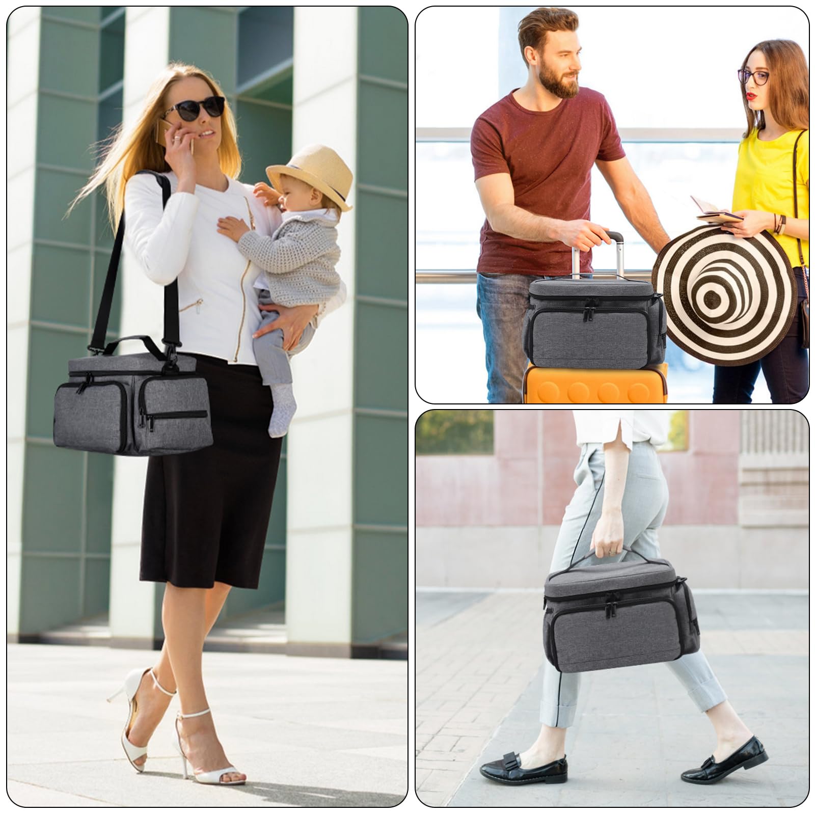 GDNasist bag detachable strap enables hands free travel and crossbody wear