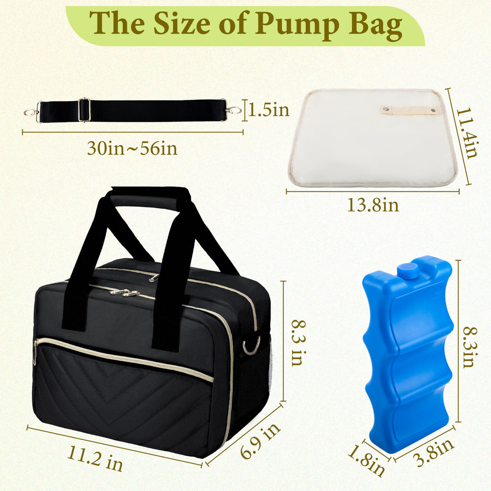 GDNasist breastmilk cooler bag organized pockets for snacks and phones on the go.