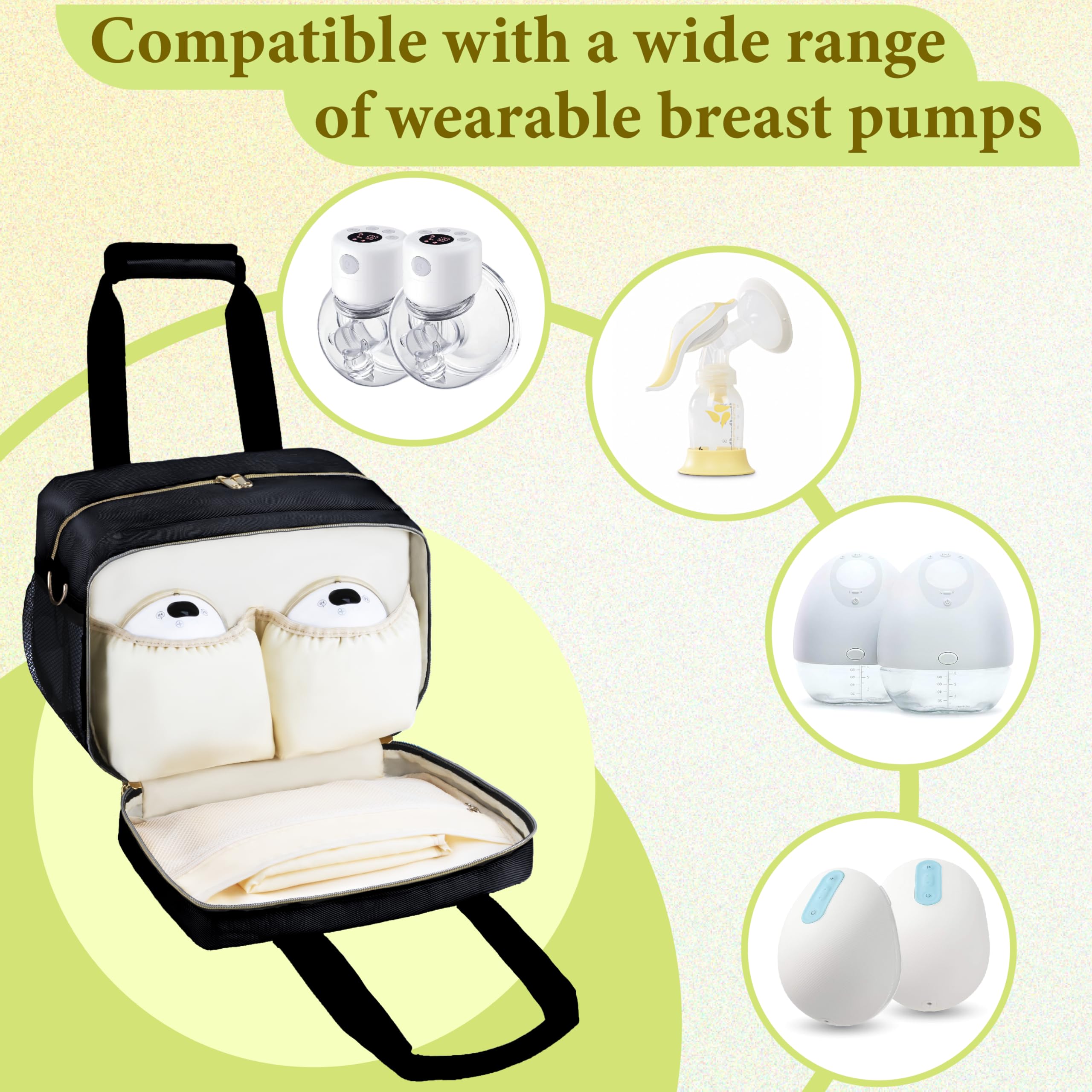 GDNasist breastmilk cooler bag ice pack keeps up to three 9 oz bottles cold.