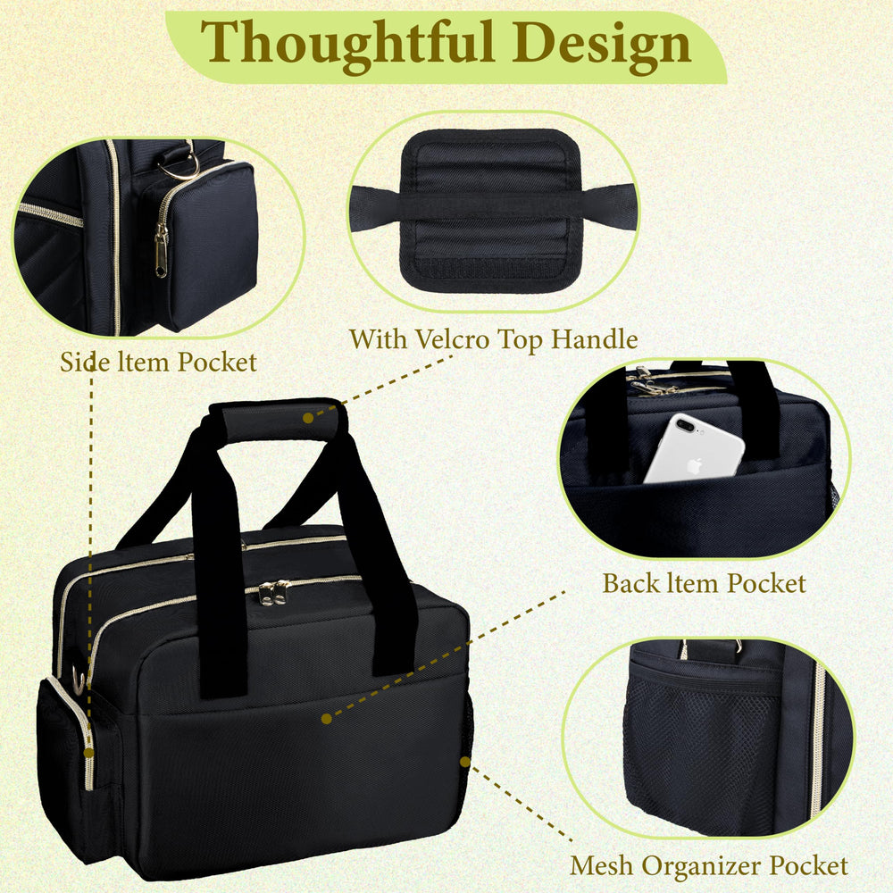 GDNasist breastmilk cooler bag shoulder-strap view highlights hands-free carry.