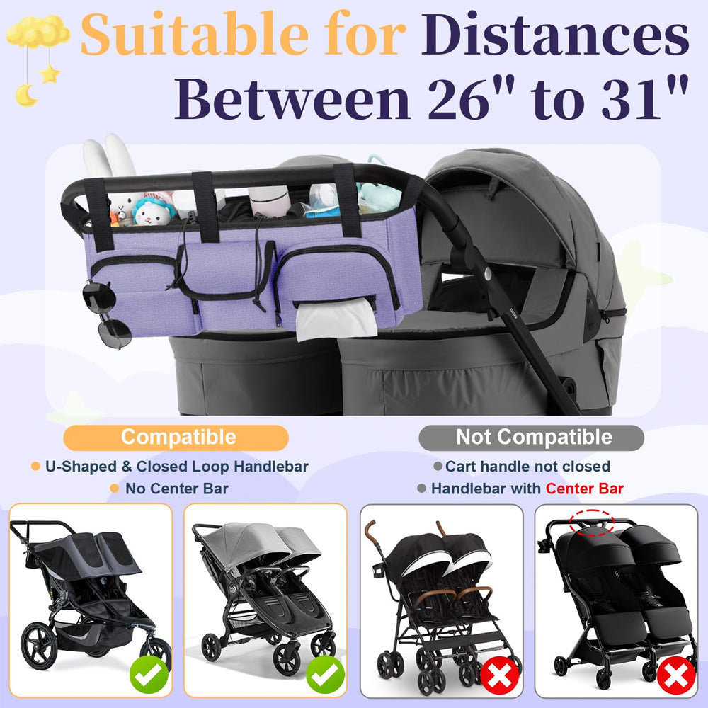 GDNasist purple organizer highlights Baby Jogger City Mini GT2 compatibility