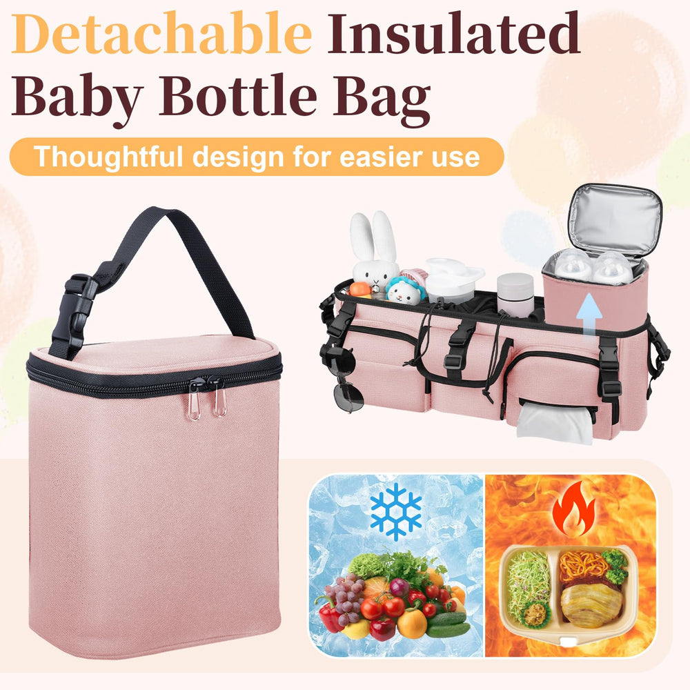 GDNasist insulated bottle bag close-up demonstrates bottle storage and portability.