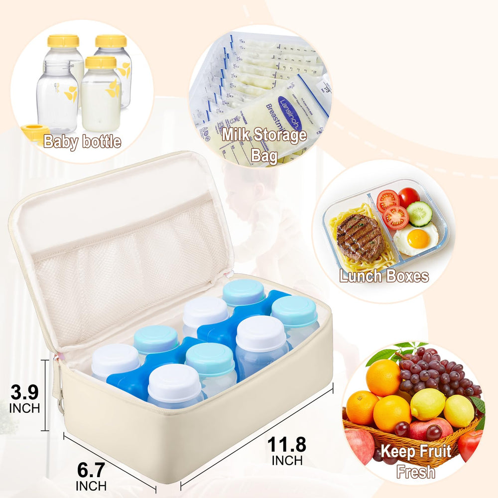 GDNasist removable cooler compartment with two reusable coolers for bottle storage.