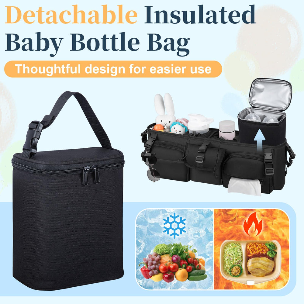 GDNasist stroller caddy cup holders holding drinks securely during jogs.