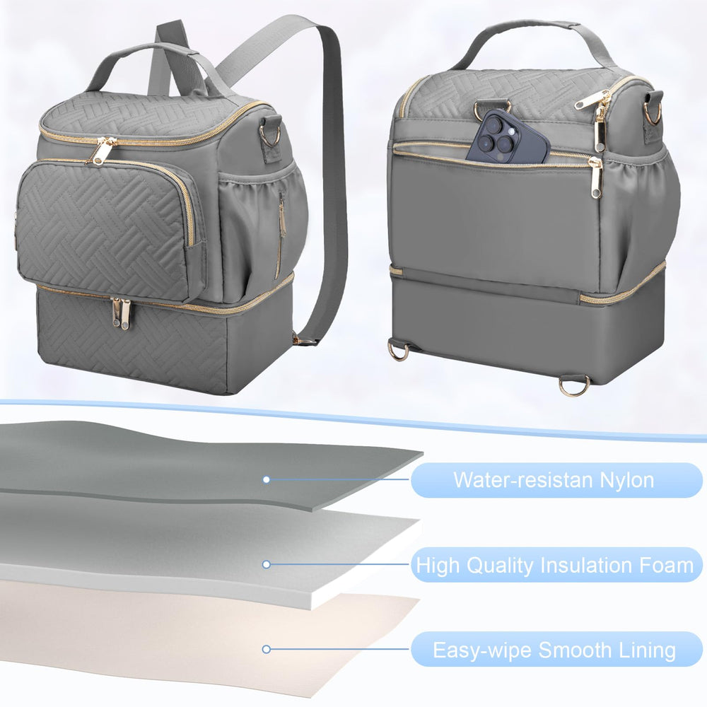 GDNasist water-resistant liner protects contents during travel.