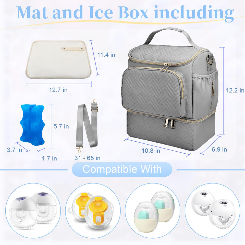 GDNasist grey travel bag ideal for airport or park use on busy days.