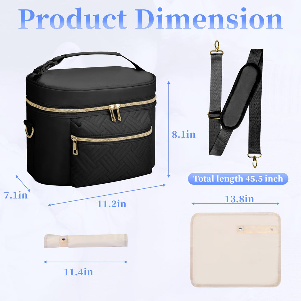GDNasist bag interior padding protects pumps from bumps during travel.