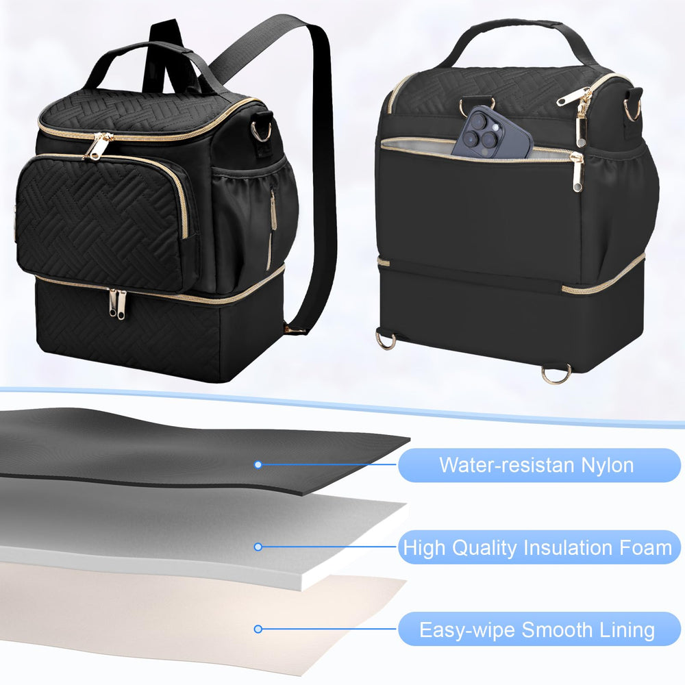GDNasist wearable pump bag ice packs included for extended freshness