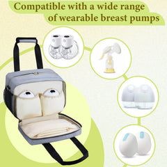 GDNasist wearable pump bag with detachable shoulder strap for hands-free carrying.