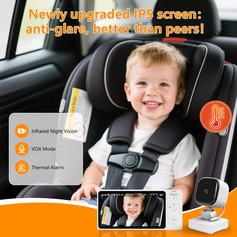 Gdoyrl 360-degree rotatable monitor lets you scan the backseat.