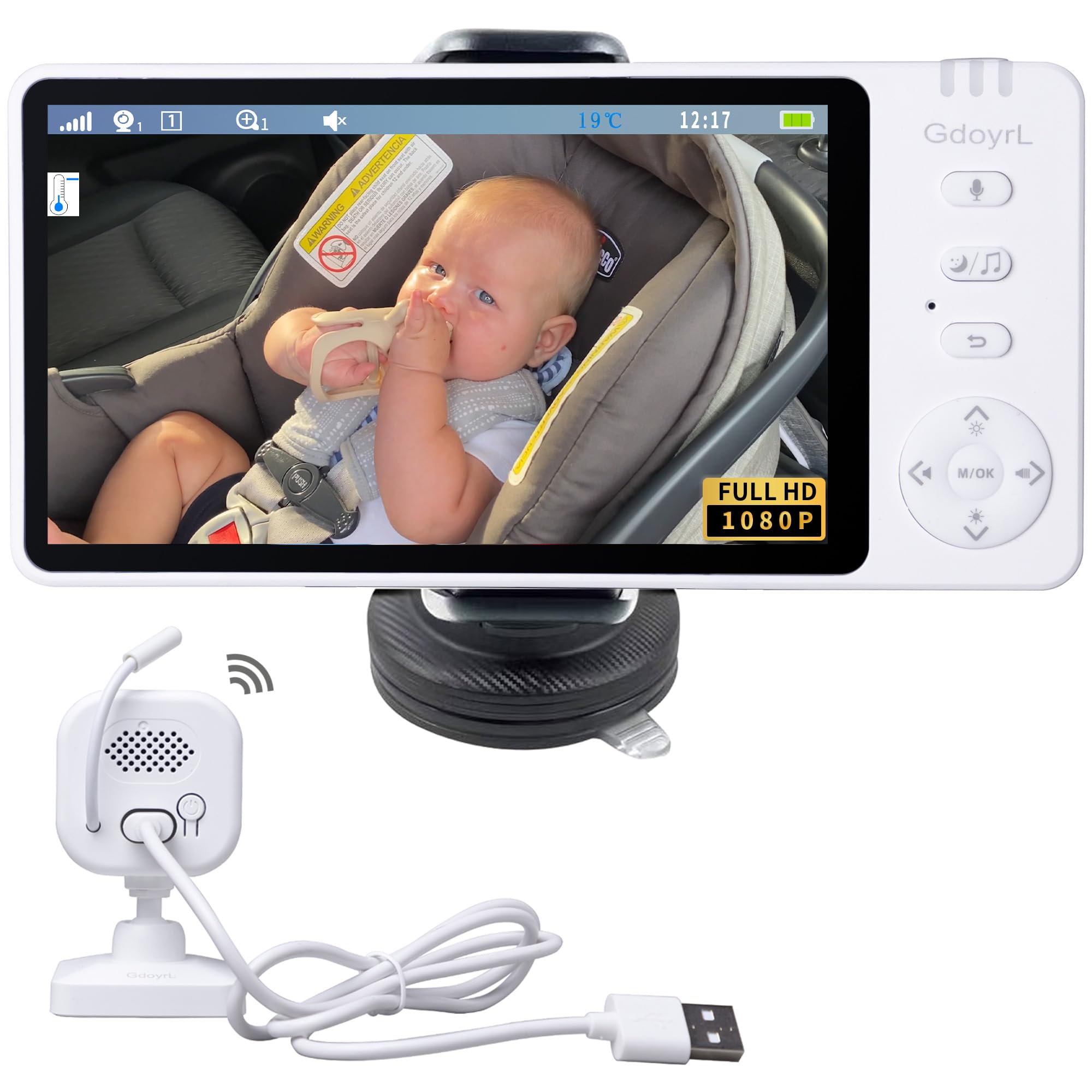 GdoyrL baby car camera dashboard mount for easy backseat monitoring on the go.