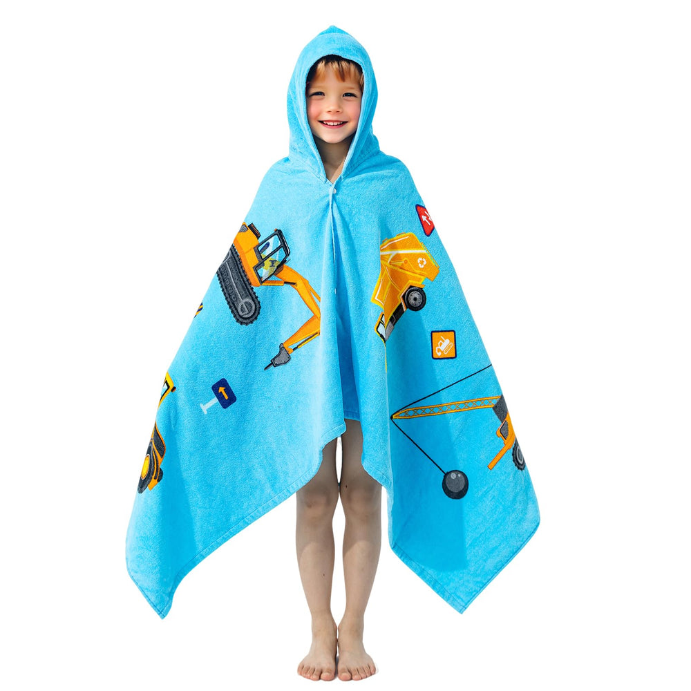 Gealaek cotton terry hooded towel absorbs water quickly.
