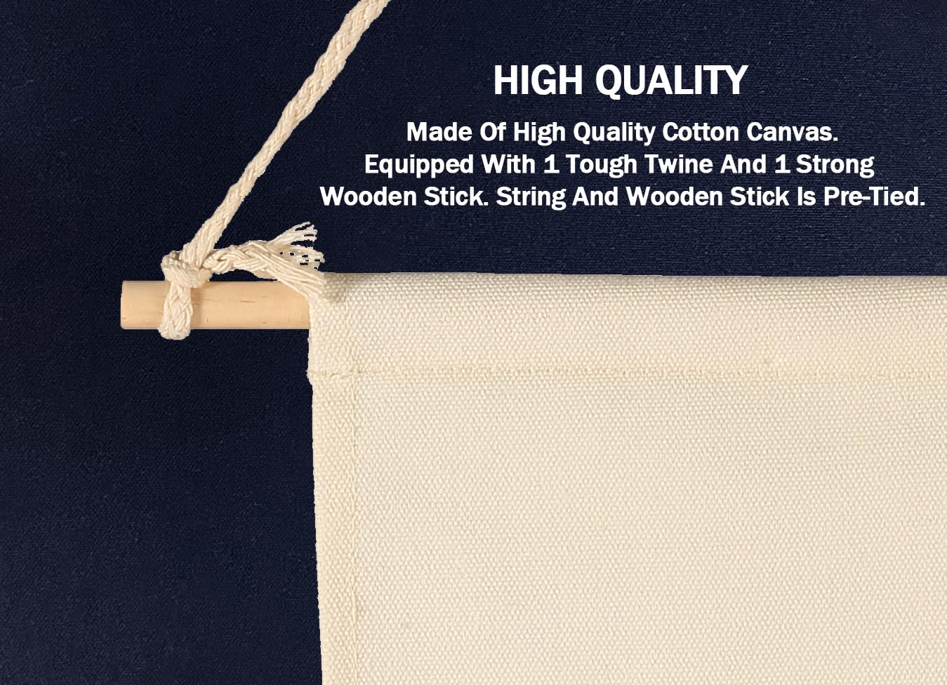 GEANHIL beige cotton canvas banner brightens nursery decor.