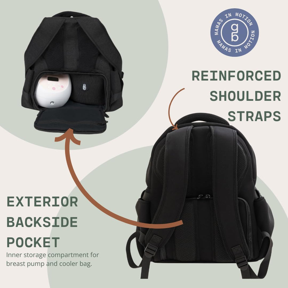 Gearbaby changing mat included provides a portable diapering surface.