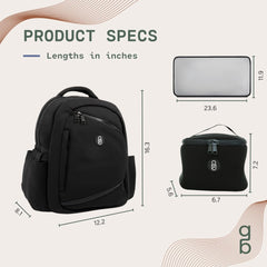 Gearbaby insulated bottle pockets maintain milk temperature for on-the-go feeds.