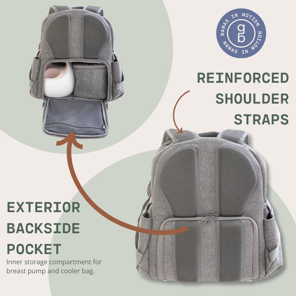Gearbaby mommy pocket organizes keys and phone for quick access.