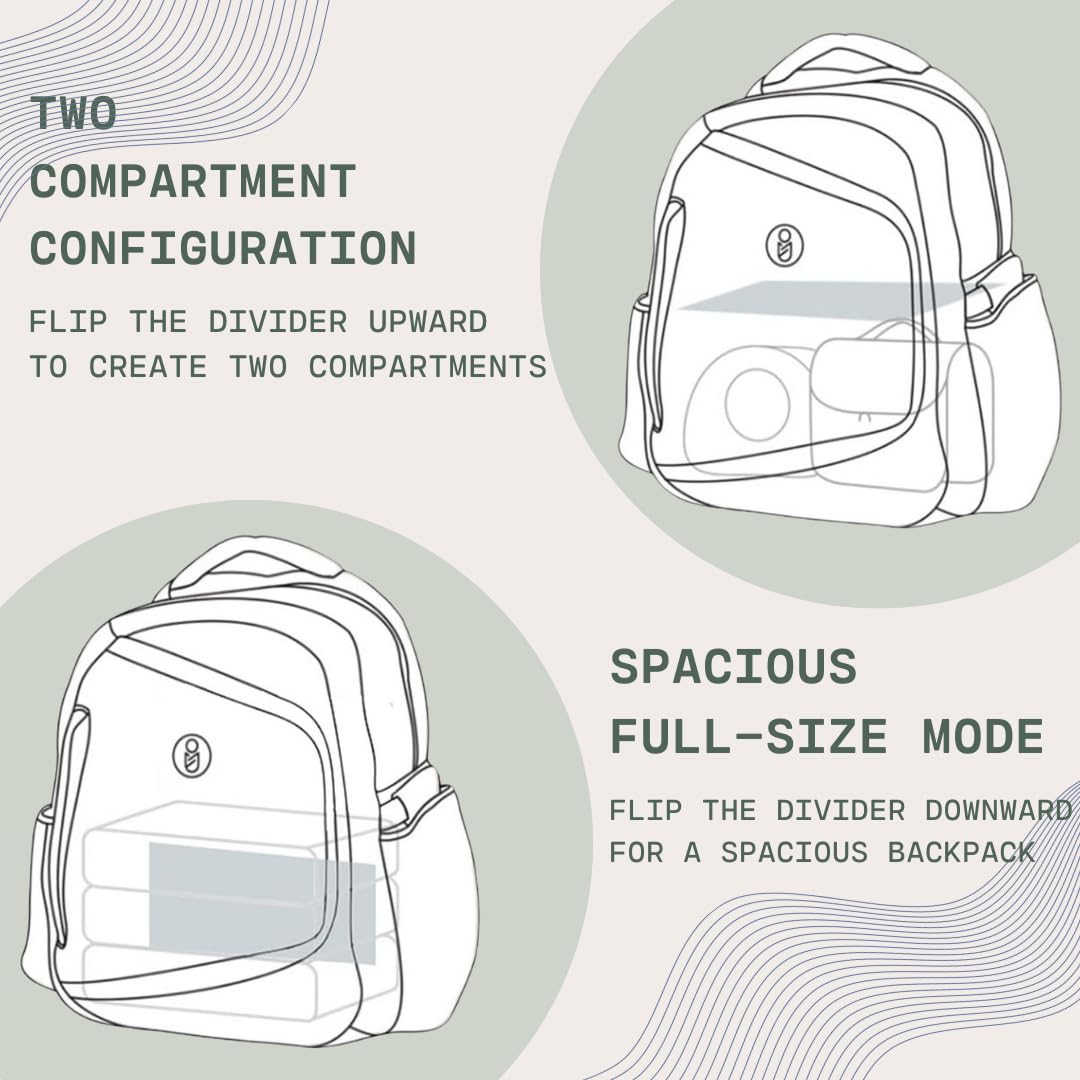 Gearbaby spectra-compatible backpack offers secure compartments for pump parts and bottles.