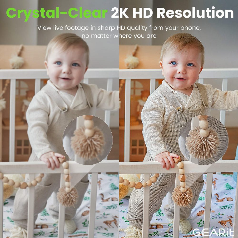GEARit baby monitor crying detection helps you notice cries quickly