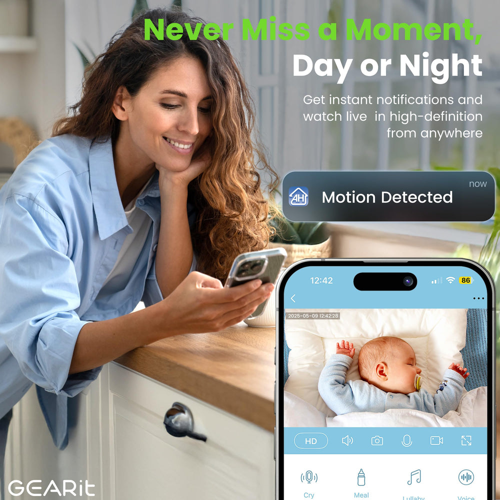 GEARit baby monitor flexible stand enables versatile placement in any room