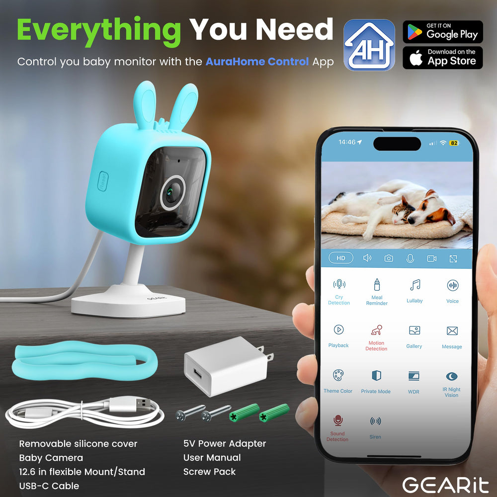 GEARit baby monitor lullabies and reminders support bedtime routines