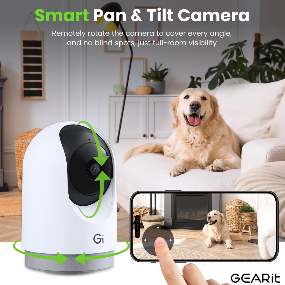 GEARit Smart Camera motion detection detects activity and sends alerts