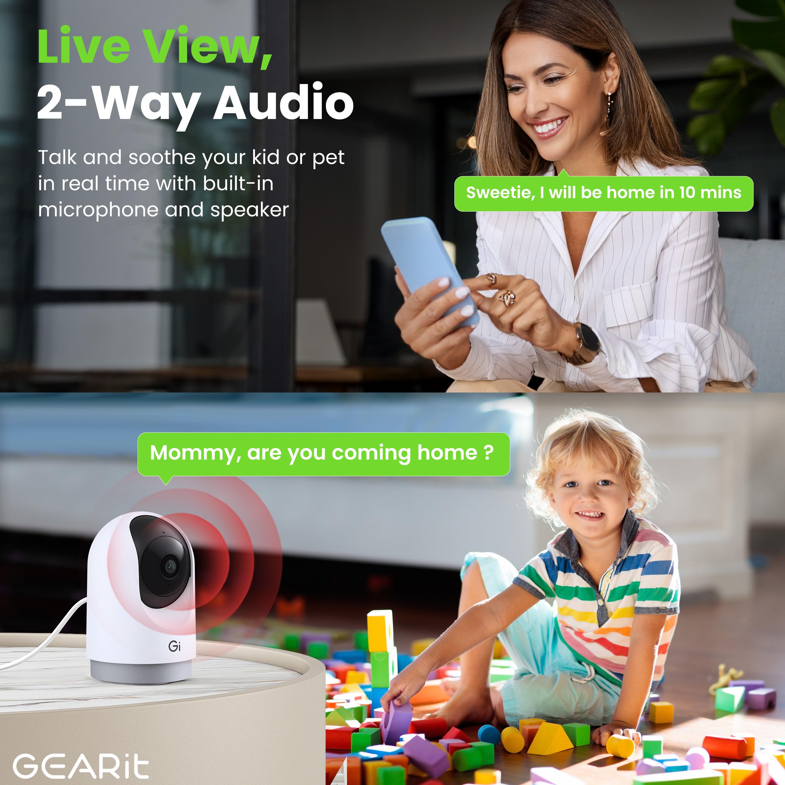 GEARit Smart Camera wireless setup demonstrates easy, wire-free installation