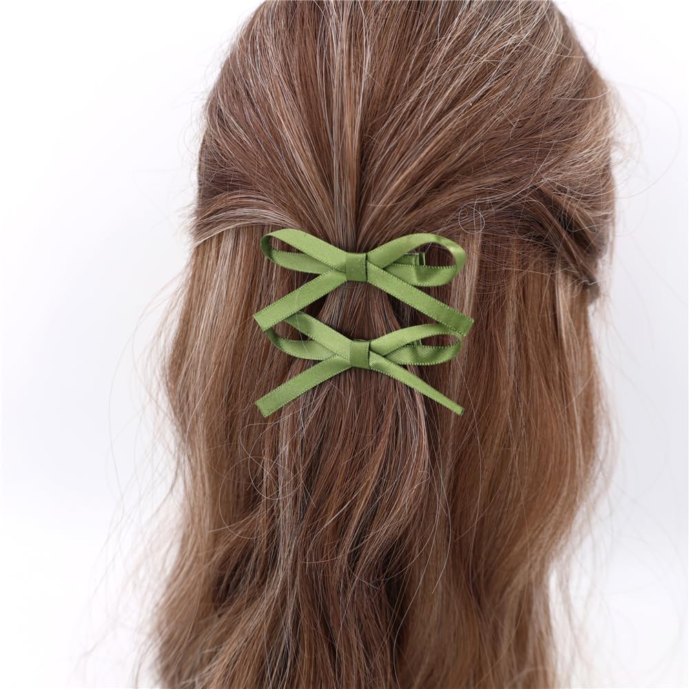 Gebelle colorful satin bows add playful flair to school outfits.
