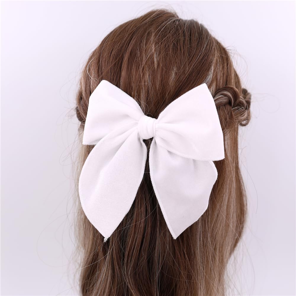 Gebelle neutral linen bow clip for coordinating outfits