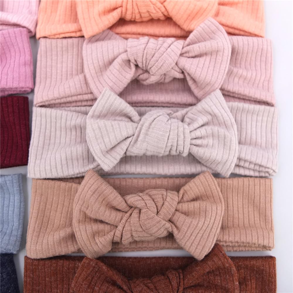 Gebelle newborn headbands in soft cotton-spandex blend for gentle stretch and comfy wear.