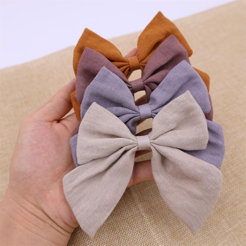 Gebelle sailor bow clip close-up, comfortable linen-cotton blend for everyday wear.