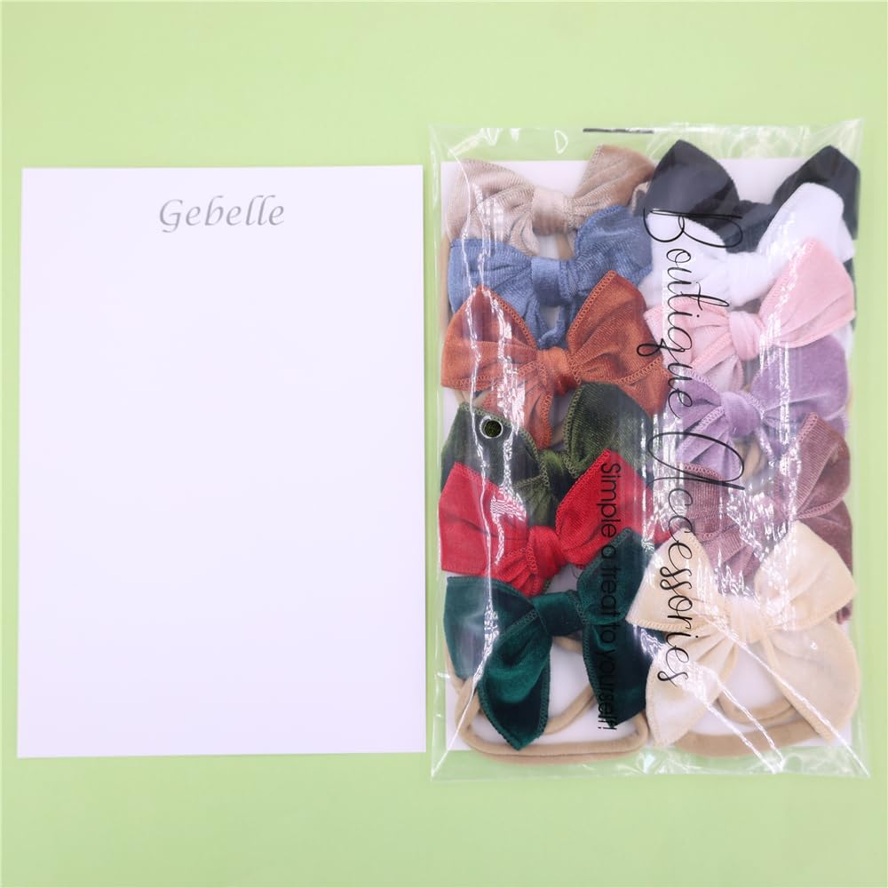 Gebelle soft nylon headband with elastic fit for gentle newborn and toddler use.