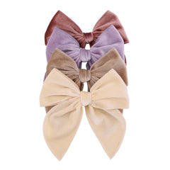Gebelle velvet fable bow clip cream 5in secures hair with cute everyday styling