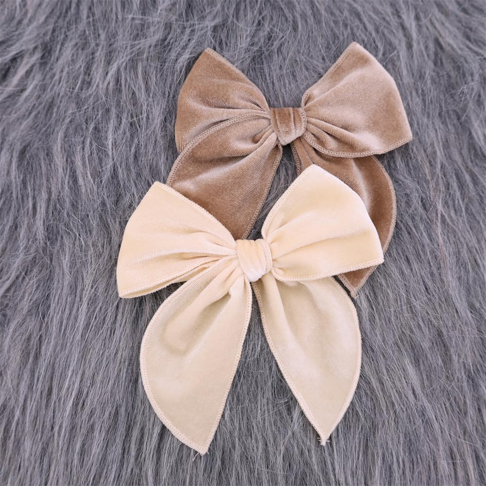 Gebelle velvet fable bow clip ponytail style shows secure grip