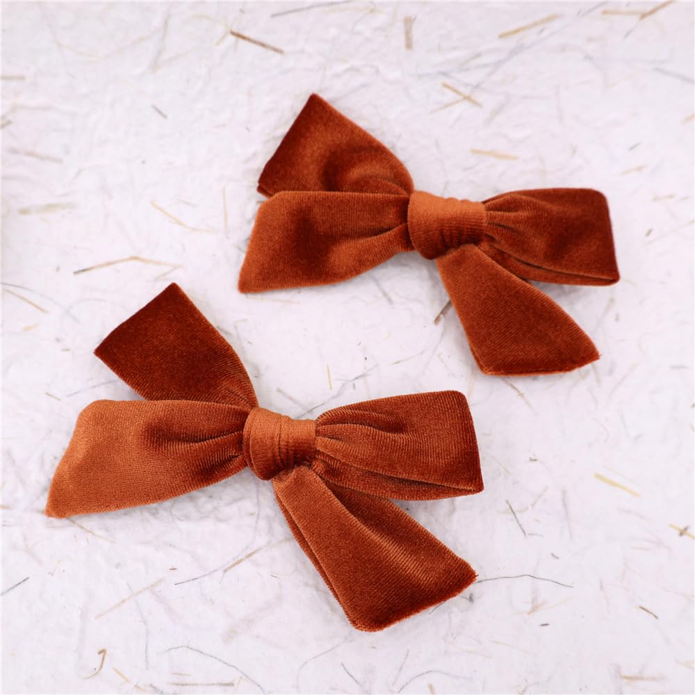 Gebelle vintage velvet bow clip for birthday party hair accessories