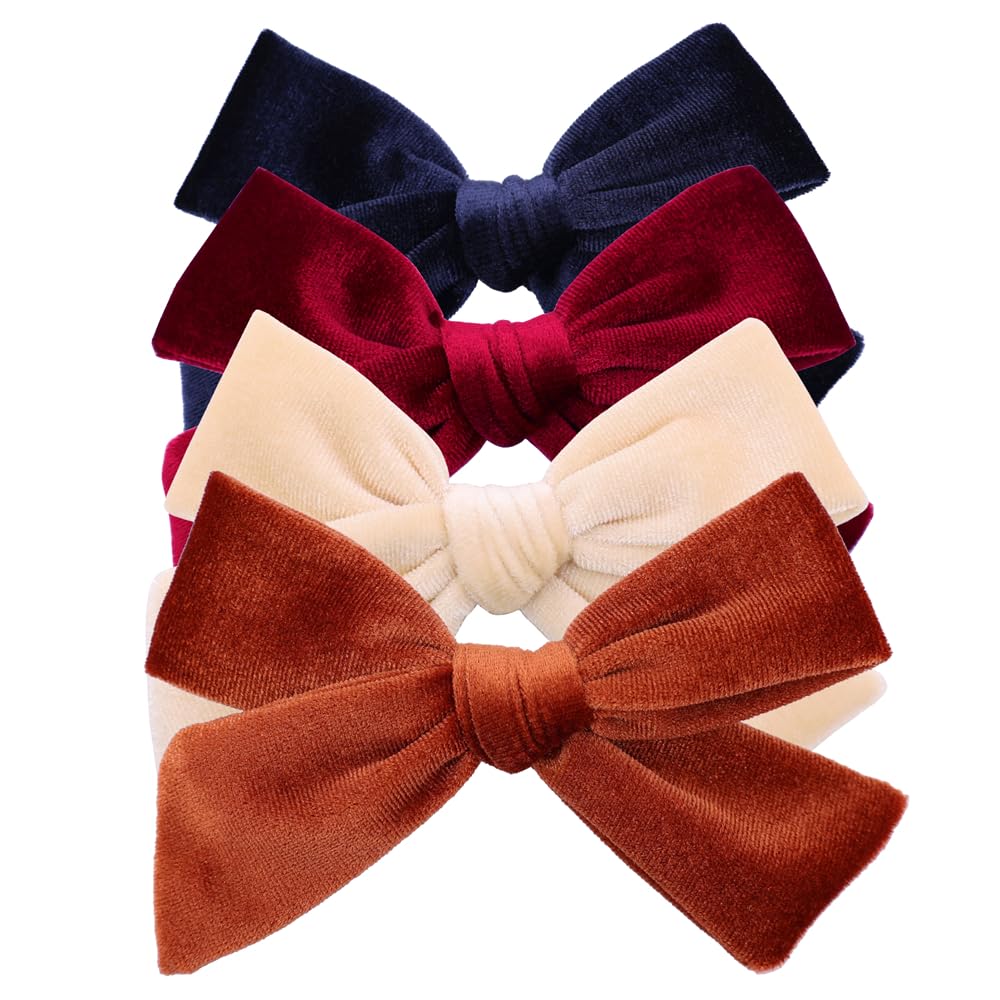 Gebelle Vintage Velvet Bow Hair Clip with a 5-inch bow for everyday styling.