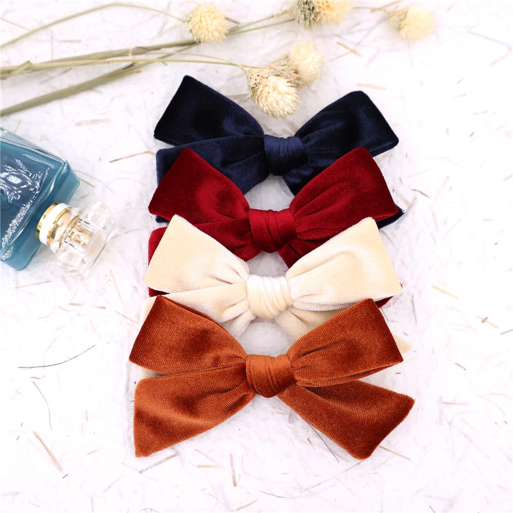 Gebelle Velvet Bow Hair Clip on a secure alligator clip for lasting wear.