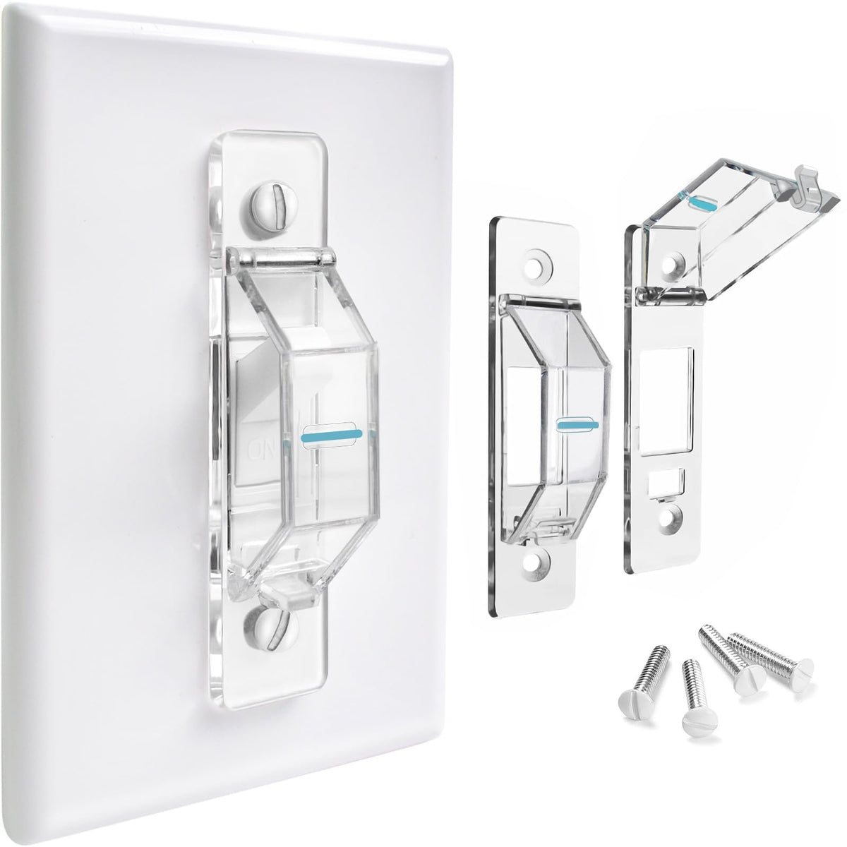 Gebena 2-pack glow-dark switch guard glows at night for quick, accurate switching.
