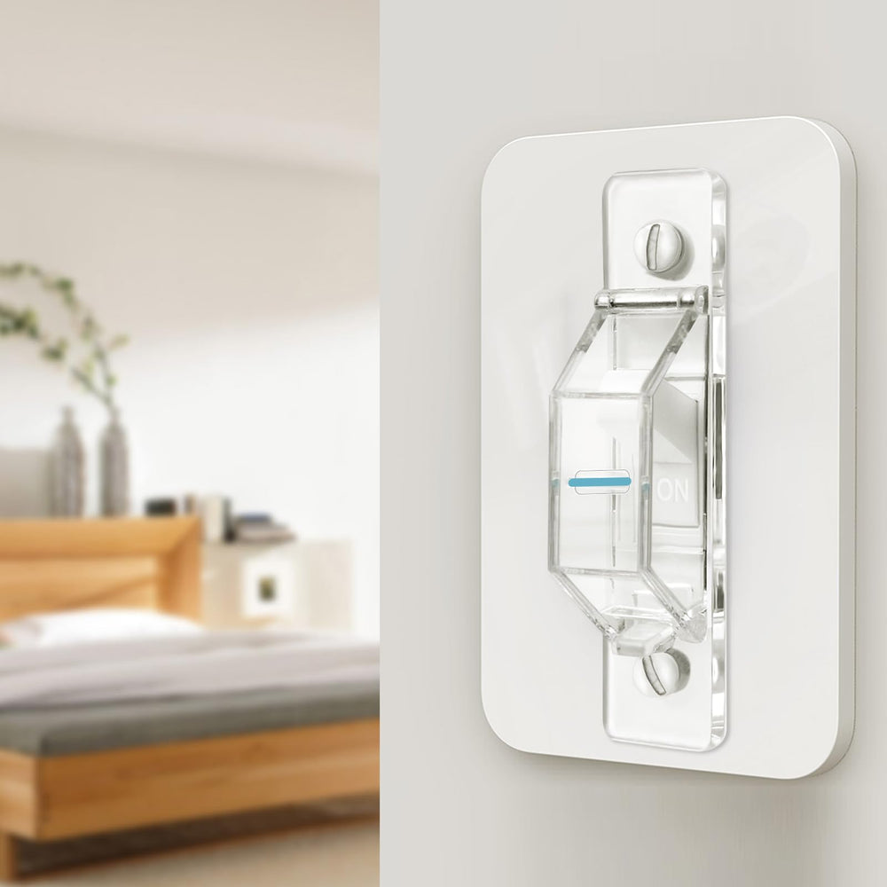 Gebena child-safety switch guard protects against accidental toggling.