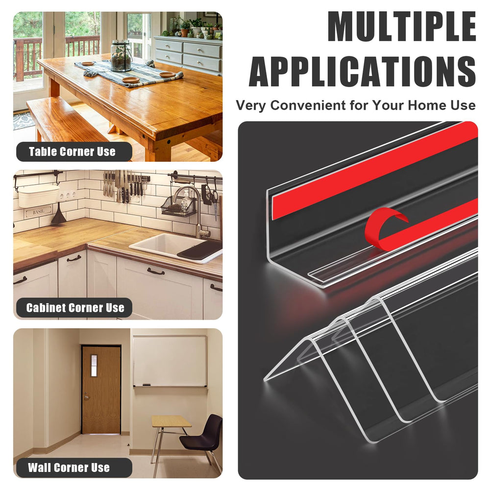 Gebena rounded chamfered corners image conveys soft edge design prevents bumps.