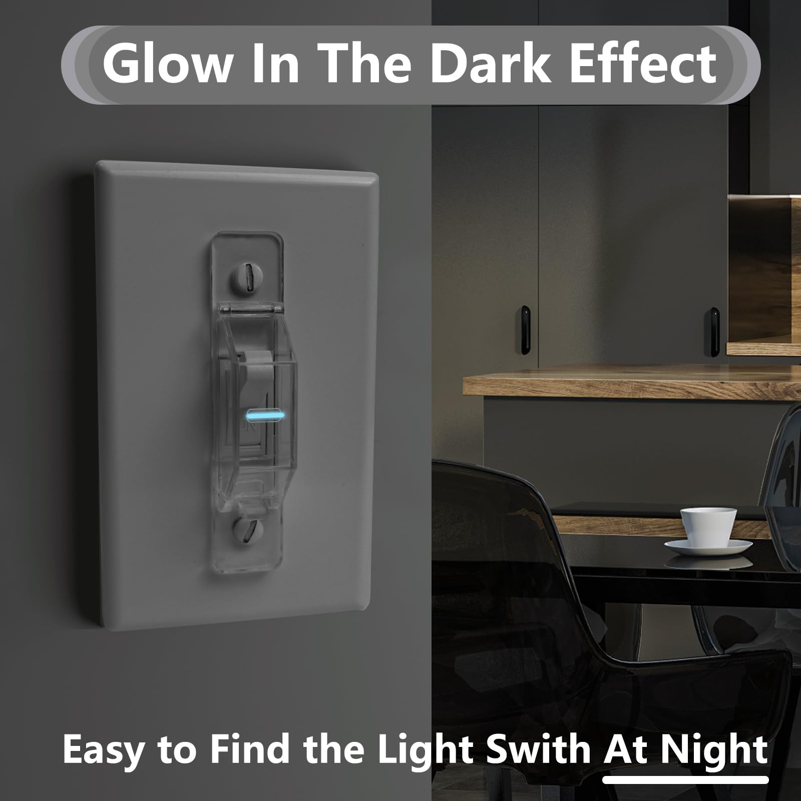 Gebena easy-install switch guard installs quickly with included screws.
